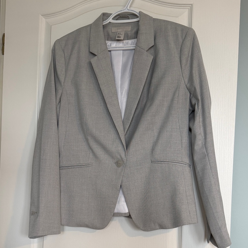 H&M Silver Grey Blazer 12